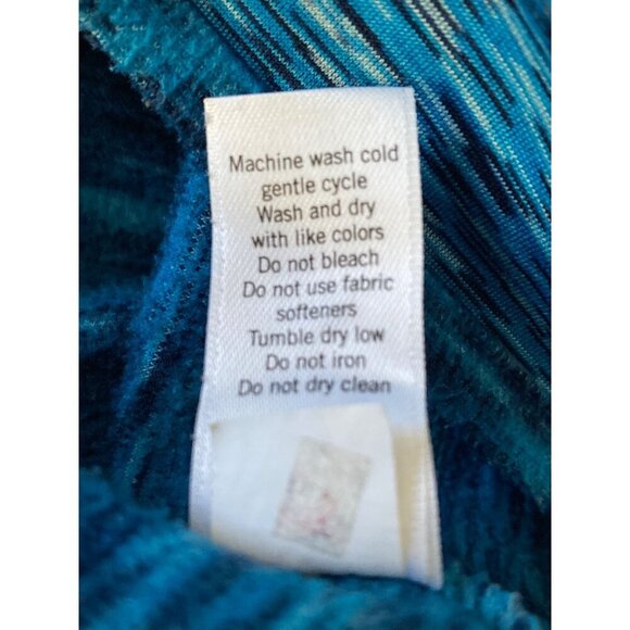 Athleta Blue Space Dye Tranquility Pullover Cowl Neck Top, Women's Size L - Picture 10 of 10